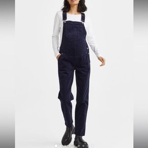 H&M MAMA maternity blue corduroy overalls